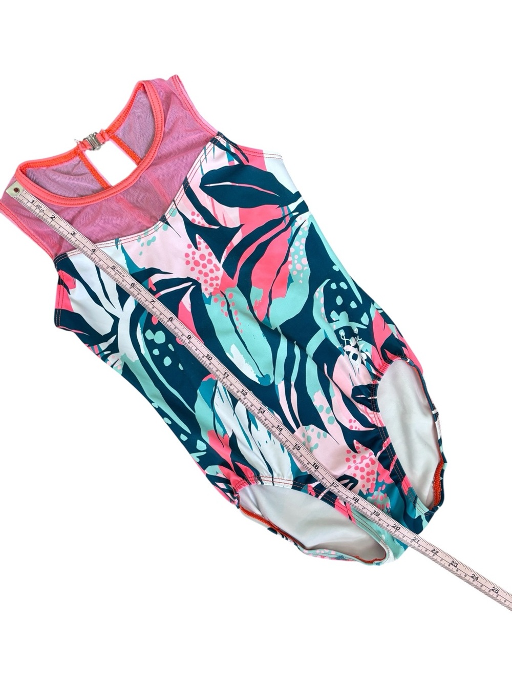 GK Elite Suni Lee Grounded Growth Gymnastic
Peach Floral Tank Leotard CM - Picture 10 of 14